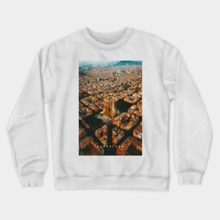 Barcelona | Retro Cityscapes Crewneck Sweatshirt